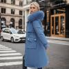 Udeniy Womens Trendy Coat Long Sleeve Water Resistant Long Winter Coat Thickened Down Jacket Warm Puffer Parka Outerwear view 4