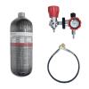 TUXING 4500psi Pcp Air Tank, 2L 122Cu in Carbon Fiber Tank, HPA Pcp Airgun Charging Tank Airforce Condor Gauge Valve Filling Station for PCP Paintball HPA Scuba(Empty Bottle) view 1