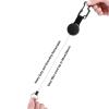 TopHomer 5 Packs Black Retractable Keychain Steel Wire Rope Carabiner Clip and Key Ring for Outdoor Fishing Hiking Small and Portable view 3
