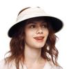 Women Visor Sun Hat Wide Brim UPF 50+ Beach Cap Golf Tennis White view 1