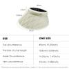 Women Visor Sun Hat Wide Brim UPF 50+ Beach Cap Golf Tennis White view 2