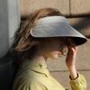 Women Visor Sun Hat Wide Brim UPF 50+ Beach Cap Golf Tennis White view 3