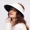 Women Visor Sun Hat Wide Brim UPF 50+ Beach Cap Golf Tennis White view 4