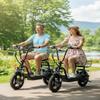 Caroma Electric Scooter with Seat, 500W/819W/870W Peak Motor, 15/25/30 Miles Range, 20Mph Top Speed, Foldable Electric Scooter for Adults, 14" BigTire E Scooter for Commuting with Shock Absorbing view 2