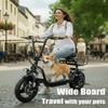 Caroma Electric Scooter with Seat, 500W/819W/870W Peak Motor, 15/25/30 Miles Range, 20Mph Top Speed, Foldable Electric Scooter for Adults, 14" BigTire E Scooter for Commuting with Shock Absorbing view 3