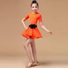 BILIKEYU Toddler Kids Girls Latin Ballet Dress Party Dance Wear Ballroom Dance Costumes 3 Piece (Orange, 6-7 Years) view 2