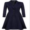 Udeniy Women Trendy Winter Coat Long Sleeve Lapel Jacket Classic Wool Blend Swing Jacket Long Coat Casual Slim Fit Outerwear view 1