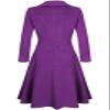 Udeniy Women Trendy Winter Coat Long Sleeve Lapel Jacket Classic Wool Blend Swing Jacket Long Coat Casual Slim Fit Outerwear view 2