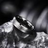King Will Tungsten Carbide Wedding Band for Men Women-6mm Gunmetal Gray with Grooved Center Wedding Ring Suitable for Work, Gym Comfort Fit Size 7 view 2