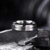 King Will Tungsten Carbide Wedding Band for Men Women-6mm Gunmetal Gray with Grooved Center Wedding Ring Suitable for Work, Gym Comfort Fit Size 7 view 3