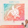 WEKAPO Beach Blanket Waterproof Sandproof Oversized Extra Large Sand Free Beach Mat with Stakes, Storage Bag - Essentials for Outdoor Beach, Picnic (Sea Turtle, 11 X 9 FT (1~10 Person)) view 3
