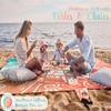 WEKAPO Beach Blanket Waterproof Sandproof Oversized Extra Large Sand Free Beach Mat with Stakes, Storage Bag - Essentials for Outdoor Beach, Picnic (Sea Turtle, 11 X 9 FT (1~10 Person)) view 4
