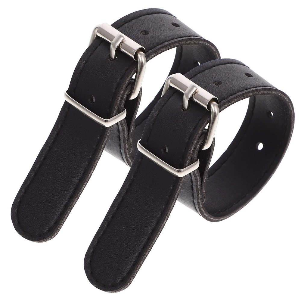 Toddmomy Adjustable Pu Leather Bike Basket Straps Front Handlebar Fastening Belt for Bicycle Storage Accessories 8.85X0.78X0.23In Compact Durable Design