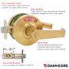 OAKMOORE Commercial Door Handle Bathroom Door Lock in Gold | Vacant Occupied Bathroom Lock | Commercial Restroom Door Lock for Public Bathroom & Industrial Buildings view 2