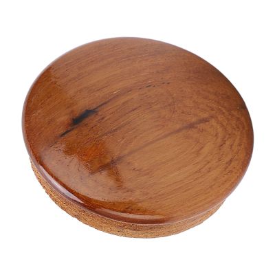 Akozon Marine Steering Wheel Center 63.5mm/2.5in Teak Wood Gloss Finish for Yachts Boats