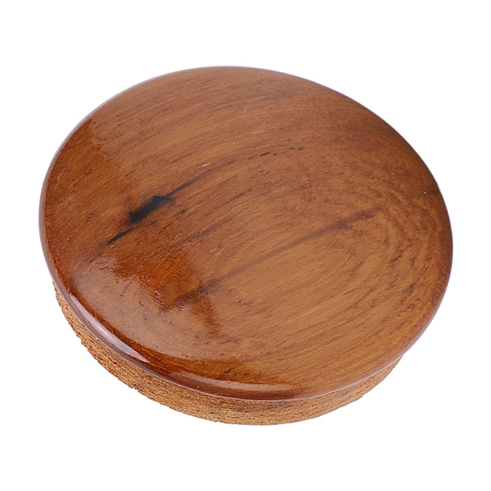 Akozon Marine Steering Wheel Center 63.5mm/2.5in Teak Wood Gloss Finish for Yachts Boats