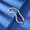Gemsme Oval Tennis Bracelets for Women, Silver Tennis Bracelet with 4x6mm Oval Cubic Zirconia, 18K White Gold Plated X-Shape Classic Diamond Tennis Bracelet for Women/Men - Size 8 inch view 4