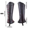 GORGECRAFT 2PCS Leather Boot Covers Medieval Leg Guards Gaiters Retro Pirate Leg Covers PU Leather Leg Wraps Imitation Leather Boot Tops for Halloween Knight Cosplay Accessories, Coconut Brown view 2