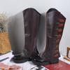 GORGECRAFT 2PCS Leather Boot Covers Medieval Leg Guards Gaiters Retro Pirate Leg Covers PU Leather Leg Wraps Imitation Leather Boot Tops for Halloween Knight Cosplay Accessories, Coconut Brown view 4