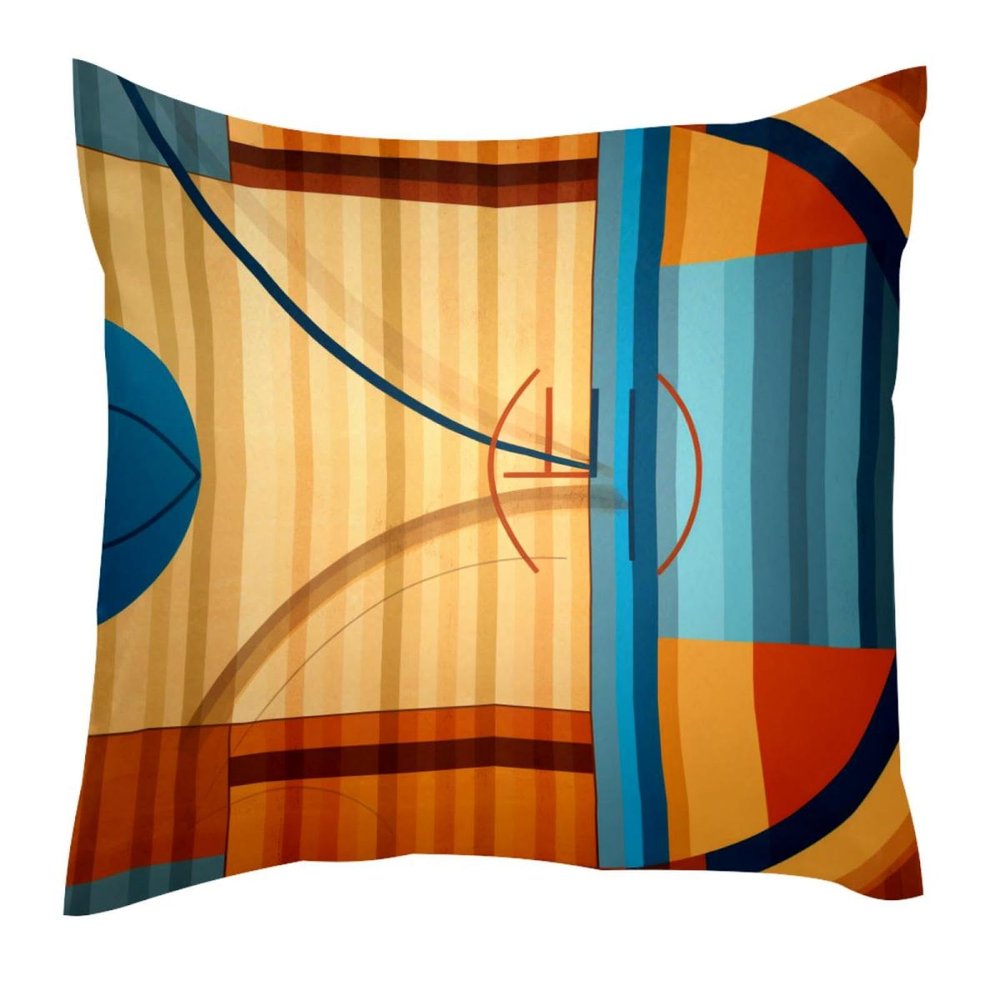Decorative Pillow Covers,Throw Pillow Covers,Basketball Game Sport Pillow Covers 16x16 in,1-Pc