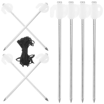 Baluue 1set Heavy Duty Tent Stakes Portable Sturdy Anchors for Camping Securing Tents Canopies and More Designed for Hard Ground Easy to Use and Reusable