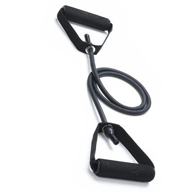 30LB TPE Straight Tension Rope Strength Training Puller Back Pulling Fitness Elastic Rope Black