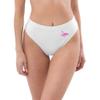 Flamingo Fun: Recycled High-Waisted Bikini Bottom view 1