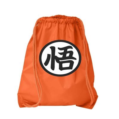 ALLNTRENDS Drawstring Bag Pack Training Symbol Cool Gym Workout Bag (Orange Bag)