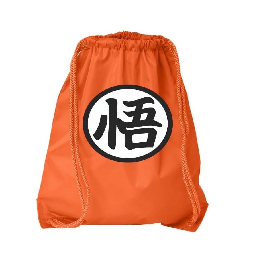 ALLNTRENDS Drawstring Bag Pack Training Symbol Cool Gym Workout Bag (Orange Bag)