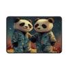 AQUNNEW Soft Plush Non Slip Rug Felt Backed Kitchen Doormat with Velvet Edging Durable Fade Resistant Indoor Door Mat for Any Room Panda view 1