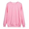 amaon coupons Tops for Women Trendy Plus Size Crew Neck Casual Long Sleeve Sweatshirts Tops Fleece Pullover Teen Girls Y2K Clothes Pink view 3