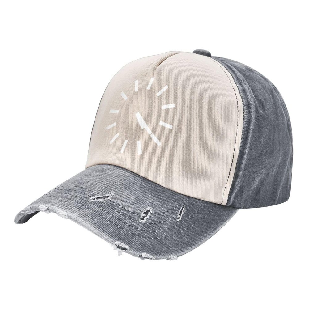 420 Clock Outdoor Adult Washed Baseball Cap, Cowboy Hat, Travel Hat Sandwich Cap Gray
