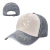 420 Clock Outdoor Adult Washed Baseball Cap, Cowboy Hat, Travel Hat Sandwich Cap Gray view 2