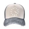 420 Clock Outdoor Adult Washed Baseball Cap, Cowboy Hat, Travel Hat Sandwich Cap Gray view 3