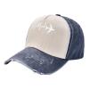 Airplane Pilot Heartbeat Outdoor Adult Washed Baseball Cap, Cowboy Hat, Travel Hat Sandwich Cap Navy Blue view 1