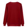 amaon official Tops for Women Trendy Plus Size Crew Neck Casual Long Sleeve Sweatshirts Tops Fleece Pullover Teen Girls Y2K Clothes Wine view 3