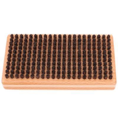 Homoyoyo Snowboard Brush Horsehair Applicator Horsehair Shoes Brush Ski Wax Scraper Brush Snowboard Skiing Board Cleaning Brush Snowboard Rotary Brush Scrubber Wooden Horse Hair Wax Remover