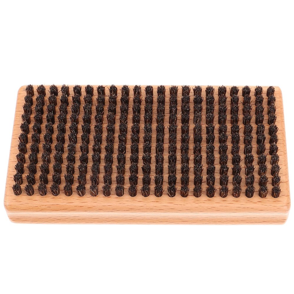 Homoyoyo Snowboard Brush Horsehair Applicator Horsehair Shoes Brush Ski Wax Scraper Brush Snowboard Skiing Board Cleaning Brush Snowboard Rotary Brush Scrubber Wooden Horse Hair Wax Remover