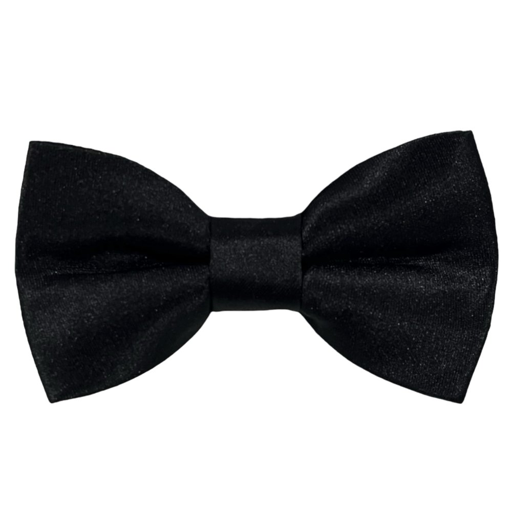 Adjustable Black Bow Ties for Men - Bow Ties for Boys, Mens Bow Tie, Pretied Bowties Men - Wedding, Groomsmen, Prom (Medium (6yrs-12yrs))