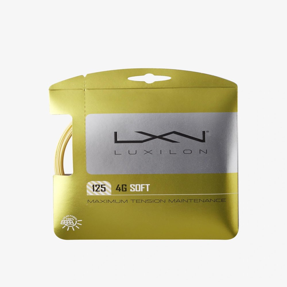 Just Tennis Luxilon 4G String Set - All 2024 Styles & Colors (4G Soft 125 - Gold)