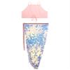 Hedmy Womens Glitter Sequin Tassel Crop Top with Belly Dance Hip Skirt Scarf Wrap Rave Skirt Outfits Pink Medium view 4