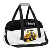 Tractor Kids-Duffel-Bag for Traveling Personalized Gym-Bag for Boys Custom Small Overnight Weekend Luggage Bag view 3