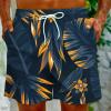 amazon deals of the day Mens Short Swim Trunks 5 Inch Inseam Beach Shorts With Pockets Quick Dry Bathing Suits Print Hawaiian Swimsuits men swim trunks Blue 4X view 4