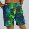 Mens Short Swim Trunks 5 Inch Inseam Beach Shorts with Pockets Quick Dry Bathing Suits Print Hawaiian Swimsuits Mens Swimsuit Trunks Green 4X view 3