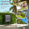 Outsunny Folding Patio Chairs, Set of 4 Sports Chairs for Adults, Camping Chairs with Armrests, Breathable Mesh Fabric Seat for Lawn, Gray view 4