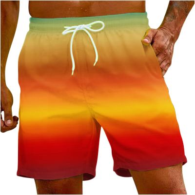 amazon outlet clearance of sales today Swimming Trunks for Men Drawstring Color Block Elastic Waist Bathing Suits Hawaiian Beach Shorts With Pockets swimsuit for men 2024 Multicolor 5X