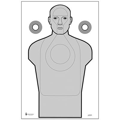 24 Pk, Us Marshals Modified Target Lines Shaded So They Cannot Be Seen Past 7 Yards 50 Lb White Paper Black & Gray Size: 23" X 35"