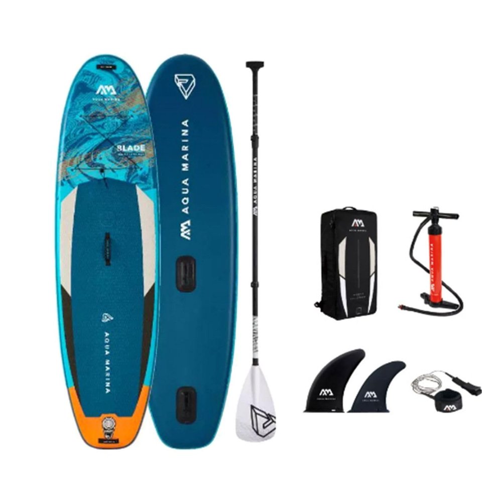 10' 6" Inflatable Stand Up Paddle Boards, Ultra-Light Paddleboard with Premium SUP Paddle Board Accessories, Anti-Slip EVA Deck for Youth & Adults (Paddle Board + Fiberglass Paddle)