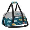 Customized Kids-Duffel-Bag Small-Gym-Bag with Name Blue Cars Overnight Weekend Travel Luggage Tote Bag view 3