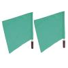 2Pcs Sports Referee Flag, Stainless Steel Hand Flag Red Signals Flag Sponge Handle Special Patrol Sports Linesman Flags, Official Performance Flag for Football Soccer Volleyball Tracks Sports (Green) view 1